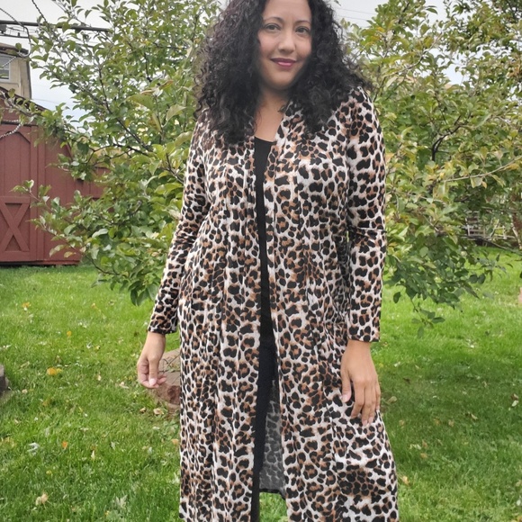 Last 3! NINA Leopard Duster S M L - Picture 4 of 4